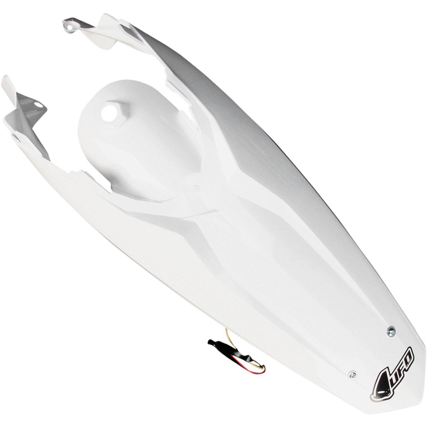 UFO Enduro Rear Fender - with Light - '98 - '19 KTM White KT04027-047