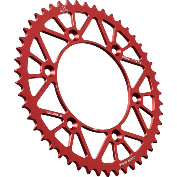 JT Sprockets Rear Sprocket - Aluminum - 49 Tooth - Red - Gas Gas/Husqvarna/Husaberg/KTM JTA897.49RED