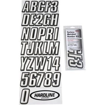 Hardline I.D. Sticker Kit - 800 Series - Clear 800CLRBLK | Stickers Decals