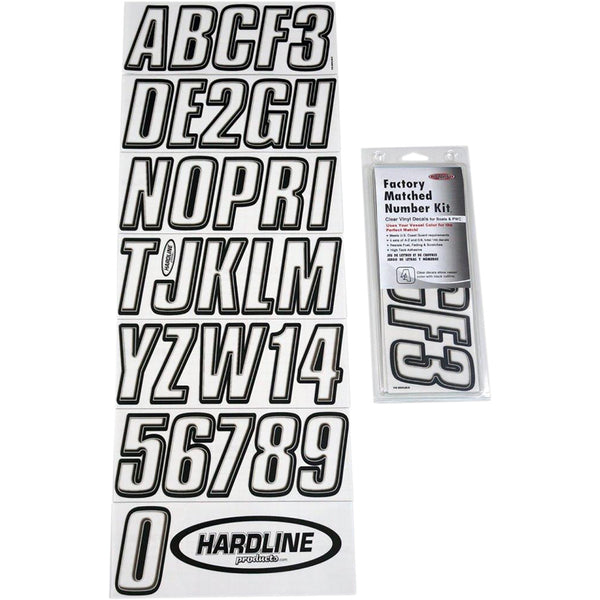 Hardline I.D. Sticker Kit - 800 Series - Clear 800CLRBLK