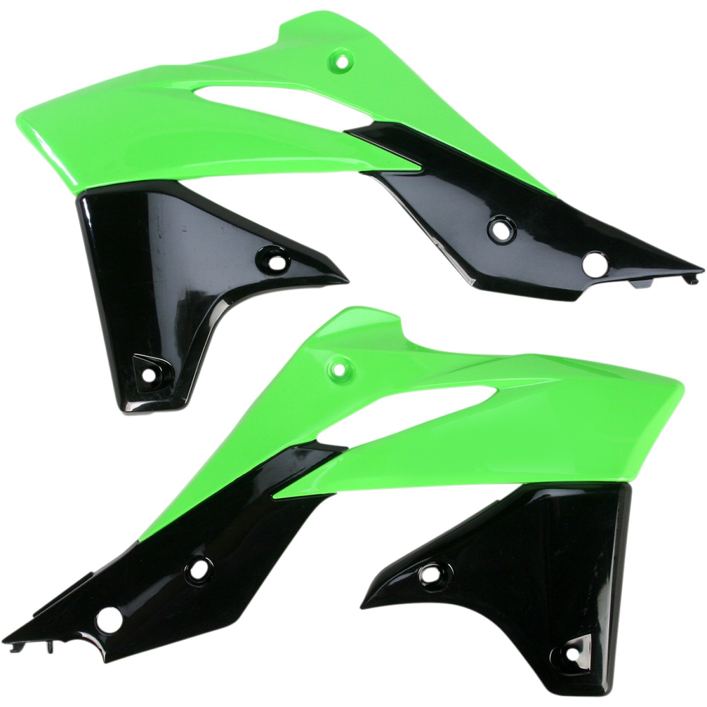 Acerbis Radiator Shrouds - Green/Black 2314161089