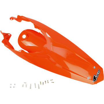 UFO Enduro Rear Fender with Light - '98-'20 KTM Orange KT04027-127