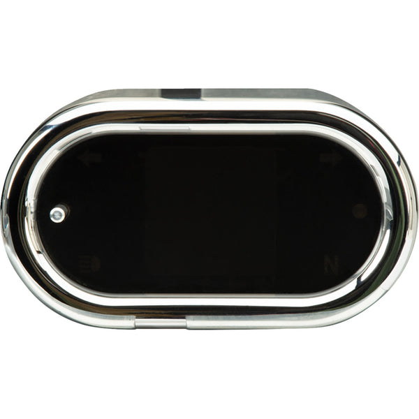 Dakota Digital Handle Bar Mount Speedometer - With Signals - Oval - Chrome MLX-5400