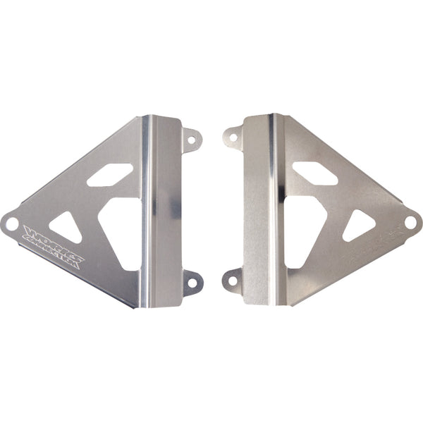 Works Connection Radiator Brace Set - Silver - Honda 18-710
