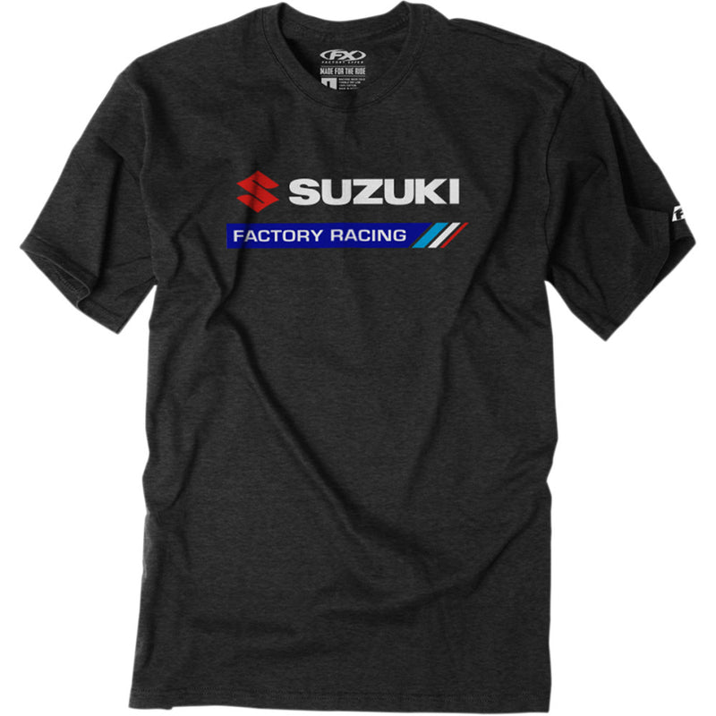 FACTORY EFFEX Suzuki Factory Racing T-Shirt - Heather Charcoal - Medium 22-87402