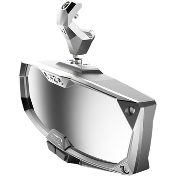 SEIZMIK Mirror - Halo R - Rear View w/LED Cabin Light - Rectangle - Silver w/Silver Bezel - Polaris Pro-Fit 56-18021