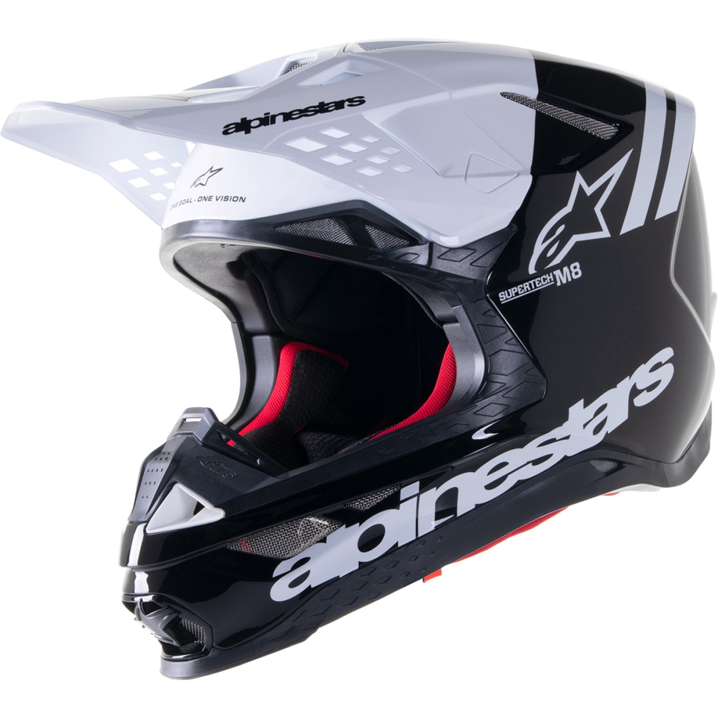 ALPINESTARS Supertech M8 Helmet - Radium 2 - MIPS? - Gloss Black/White - Small 8301523-12-SM