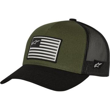 ALPINESTARS Flag Snapback Hat - Military/Black - One Size 1211810136910OS