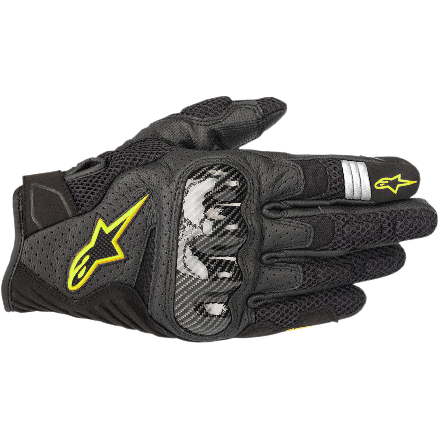 ALPINESTARS SMX-1 Air V2 Gloves - Black/Fluo Yellow - XL 3570518-155-XL