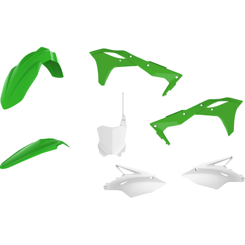 POLISPORT Body Kit - Complete - '19 OEM Green/White - KX 250F 90807 by Polisport