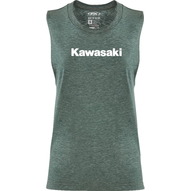 FACTORY EFFEX Women's Kawasaki Muscle Tank Top - Heather Forest Green - Small 27-87150
