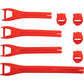 Moose Racing Qualifier Boot Strap Kit - Red - Size 10-15 3430-1018