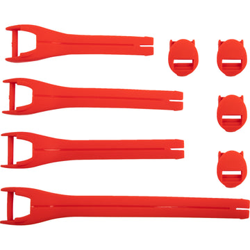 Moose Racing Qualifier Boot Strap Kit - Red - Size 10-15 3430-1018