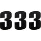Moose Racing Race Number 3 - Black - 6" 80113