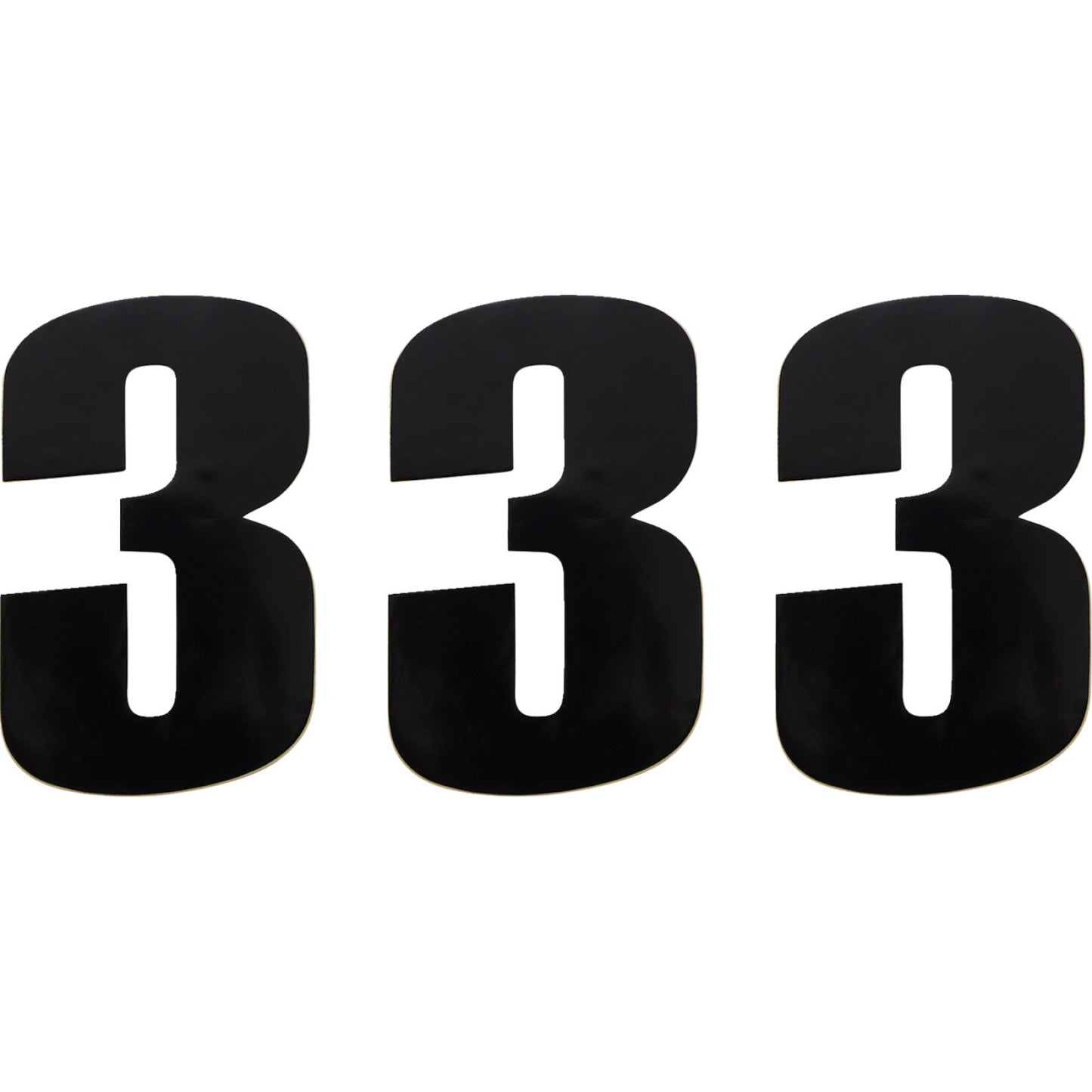 Moose Racing Race Number 3 - Black - 6" 80113