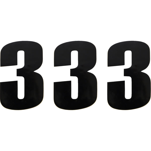 Moose Racing Race Number 3 - Black - 6