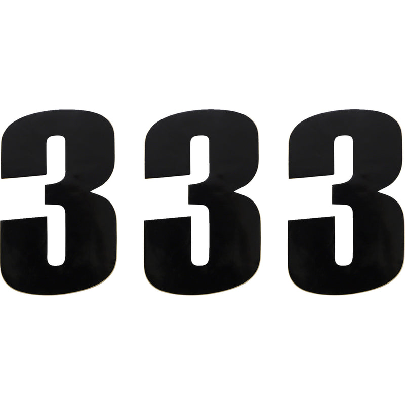 Moose Racing Race Number 3 - Black - 6" 80113