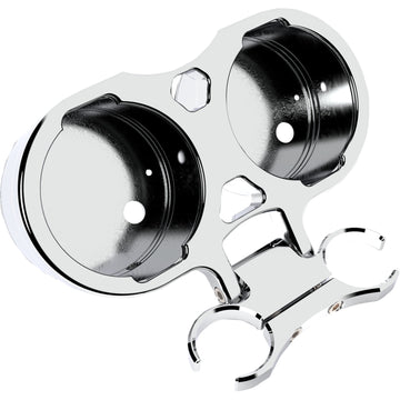 LA Choppers T-Bar Gauge Mount - Dual - Chrome - 1.25" Diameter LA-7398-12C