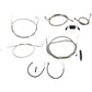 LA Choppers Handlebar Cable/Brake Line Kit - Complete - 15" - 17" Handlebars - Stainless LA-8321KT2-16