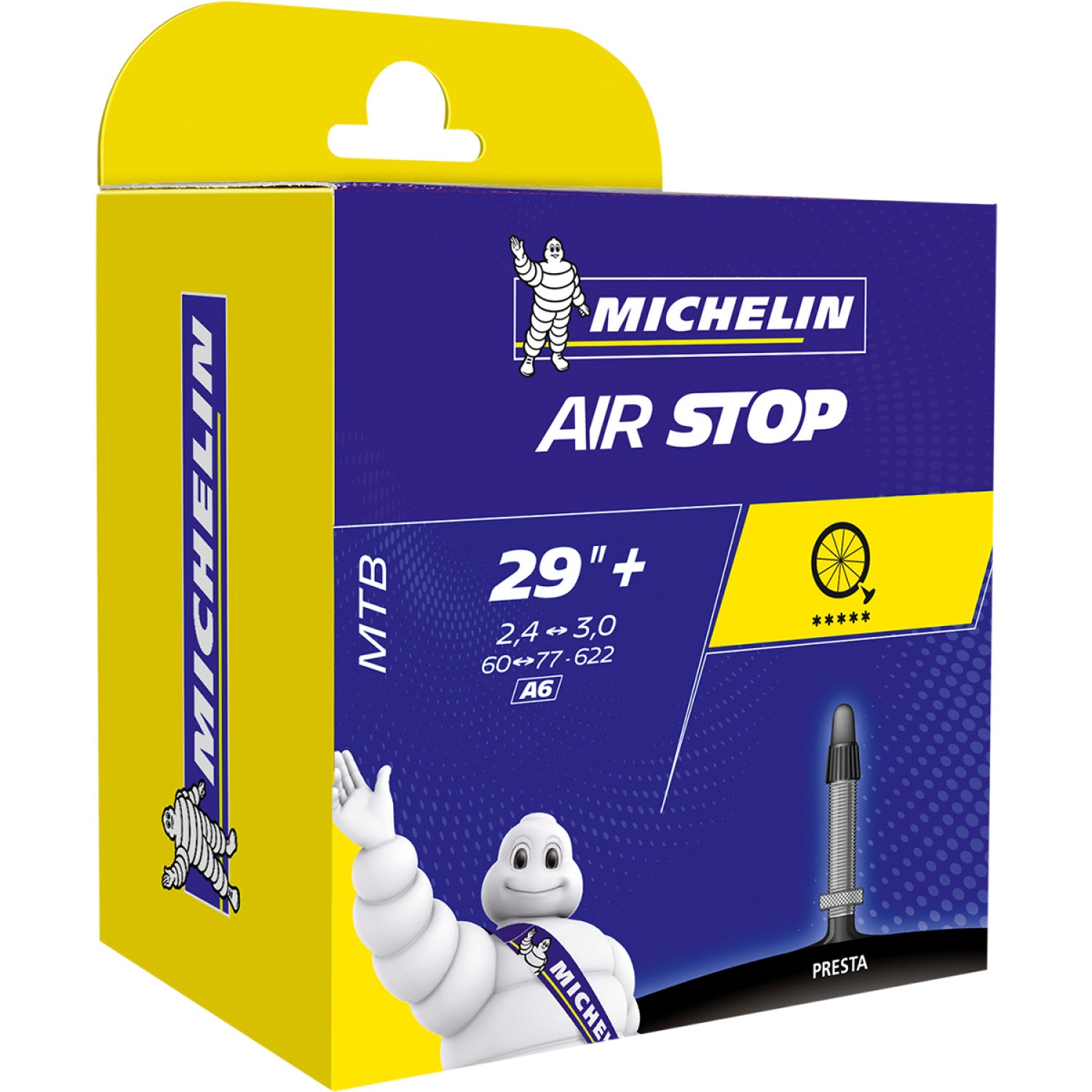 Michelin Air Stop Tube - 2.4"-3.0"x29" - Presta 40 mm 76084 | Tube Bicycle  | Michelin