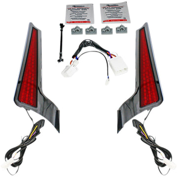 Custom Dynamics Fascia LED Light Panels - Chrome/Red CD-FASCIA-HD-RC