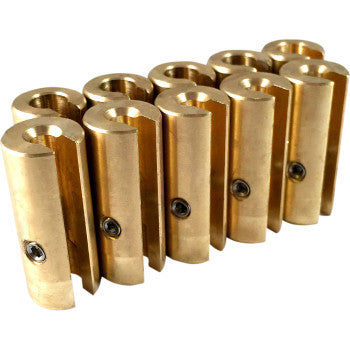 No-Mar Wheel Weights - 1-1 / 2 Oz - Brass - 10 Pack