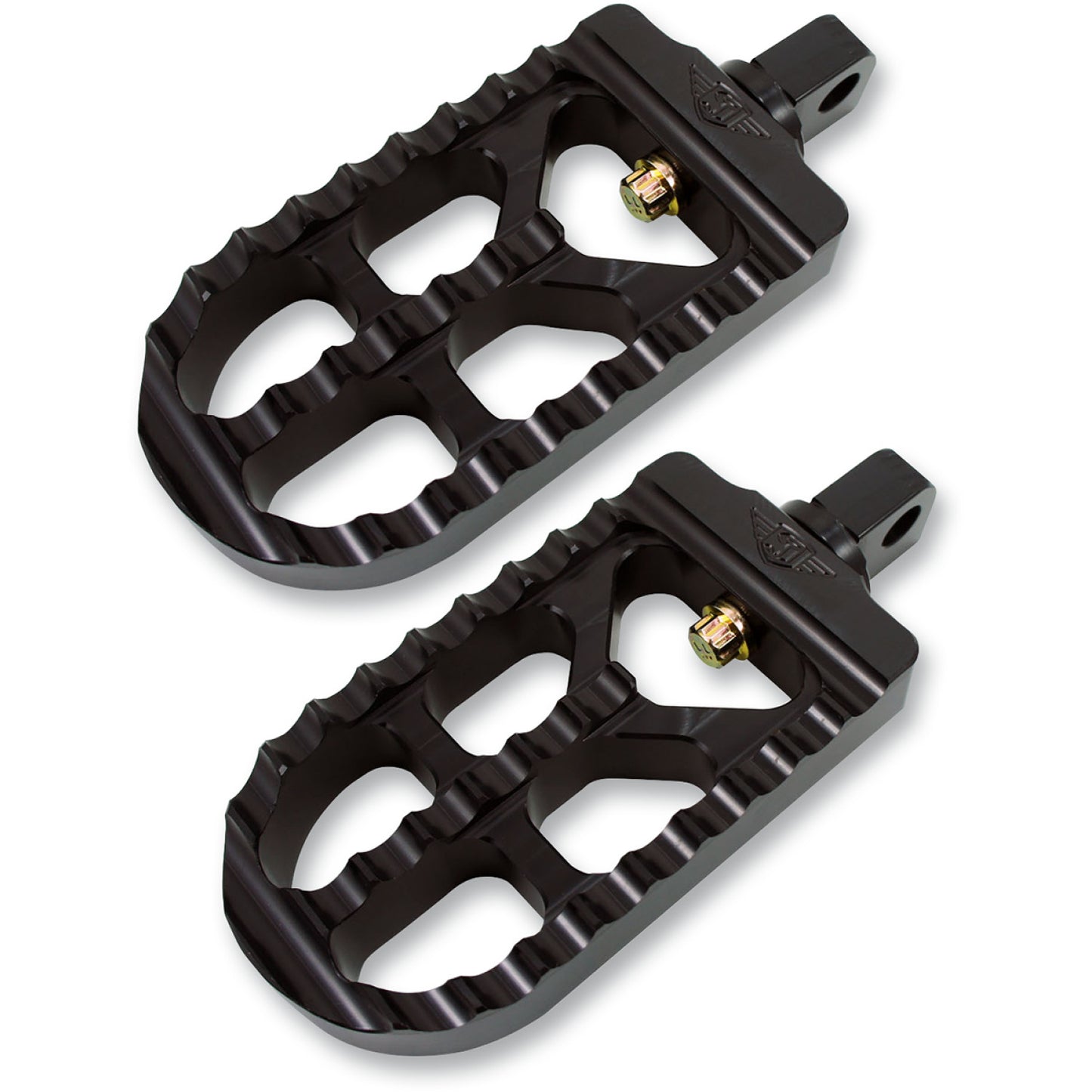 Joker Machine Adjustable Serrated Footpegs - Long - Black 08-56-5B | Footpegs & Parts