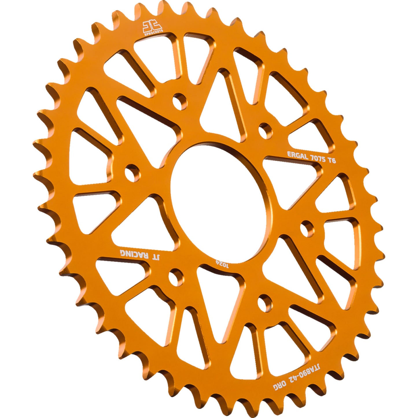 JT SPROCKETS Rear Sprocket - Aluminum - 42 Tooth - Orange - KTM/Husqvarna JTA890.42ORG by JT Rear Sprockets   Aluminum/Alloy