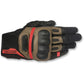 ALPINESTARS Highlands Gloves - Black/Tobacco Brown/Red - 2XL 3566617-1813-2X