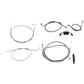 LA Choppers Handlebar Cable/Brake Line Kit - Mini Ape Hanger Handlebars - Stainless Steel LA-8321KT-08