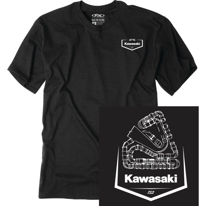 FACTORY EFFEX Kawasaki Track T-Shirt - Black - Large 28-87104