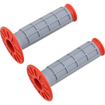Renthal Dual Compound Grips Red Half Waffle