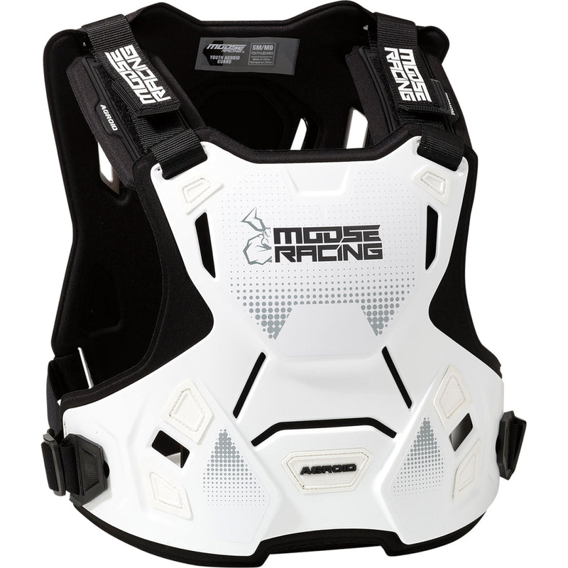 Moose Racing Youth Agroid* Chest Guard - White - S/M 2701-1118