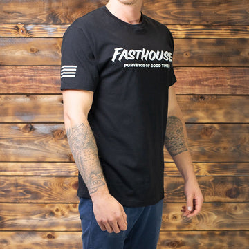 Fasthouse Logo Tee Black SM