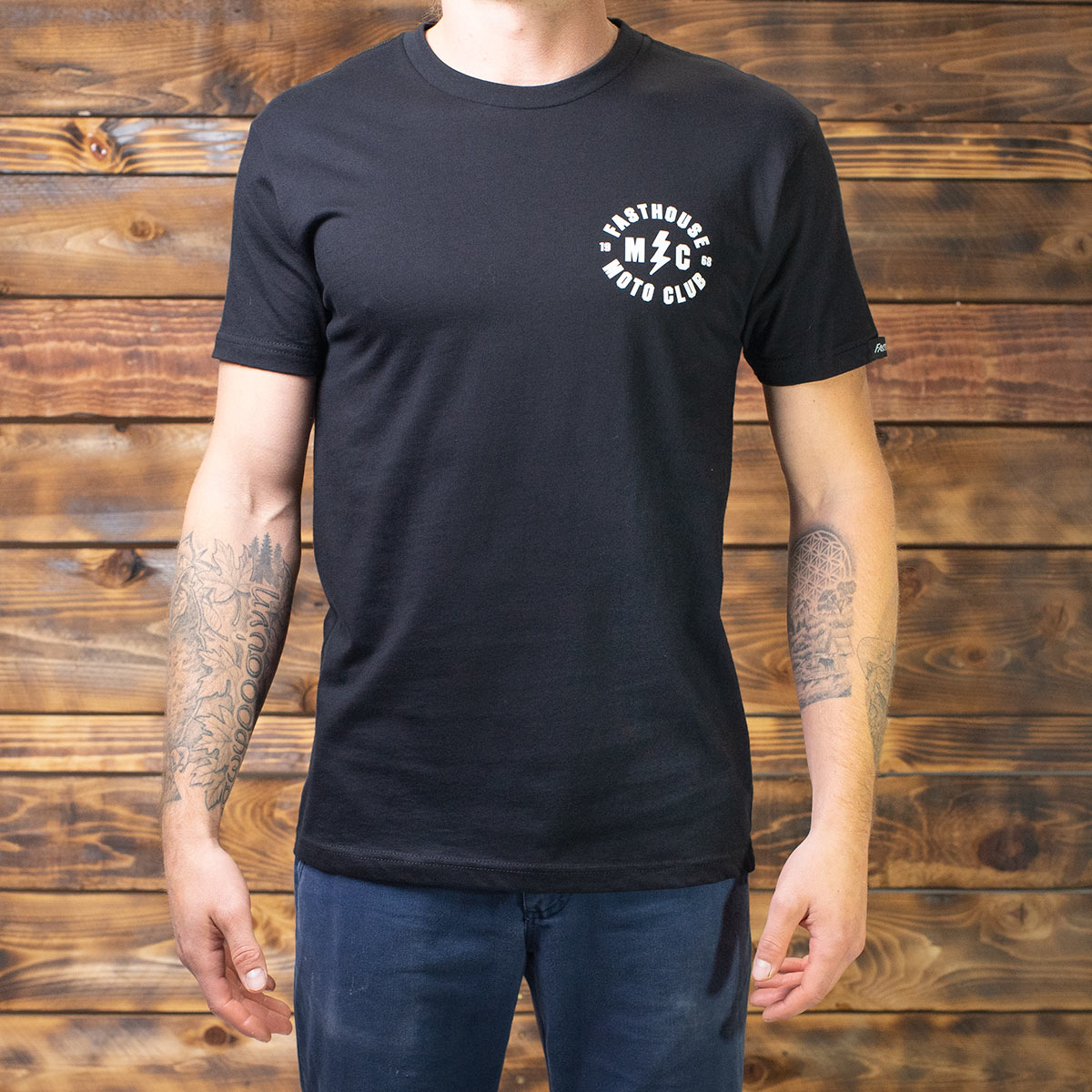 Fasthouse Moto Club Tee Medium Black