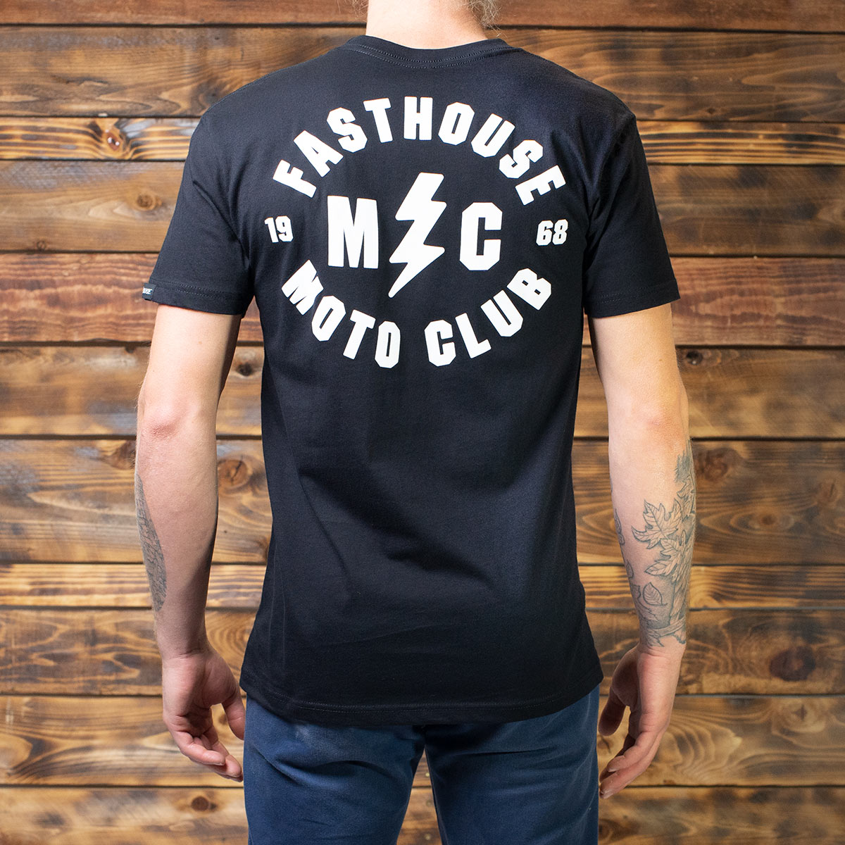 Fasthouse Moto Club Tee Medium Black