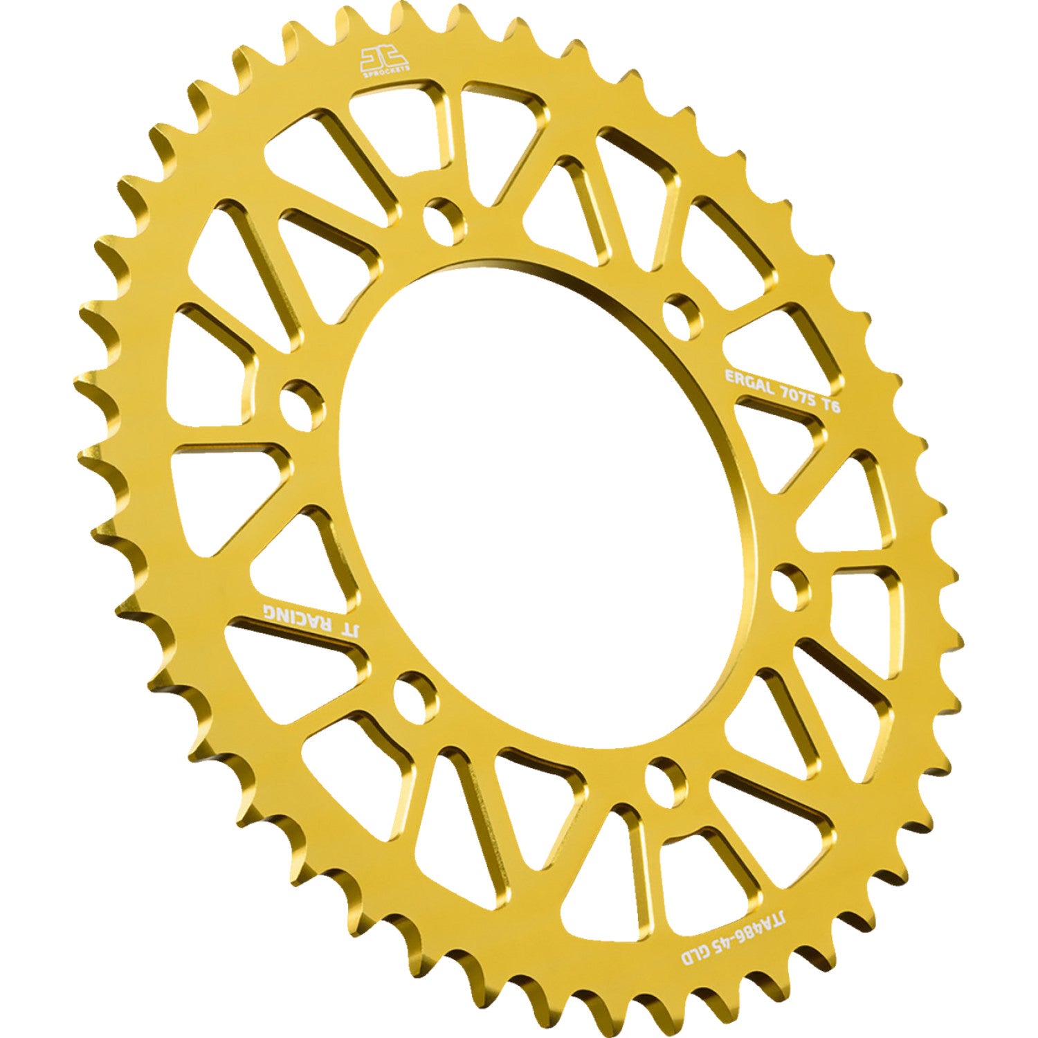 JT SPROCKETS Rear Sprocket - Aluminum - 45 Tooth - Gold - Kawasaki/Suzuki/Yamaha JTA486.45GLD by JT Rear Sprockets   Aluminum/Alloy