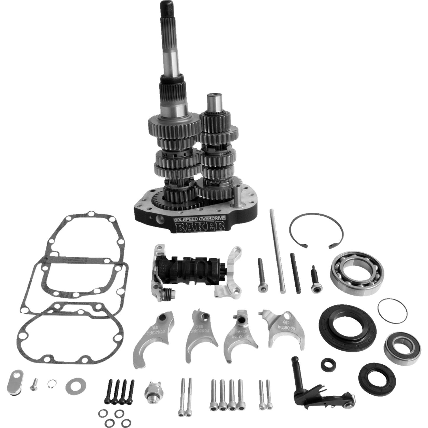 Baker Drivetrain 6-Speed Gear Set - Black OD6-401S-03 | Transmission Gear Sets Complete