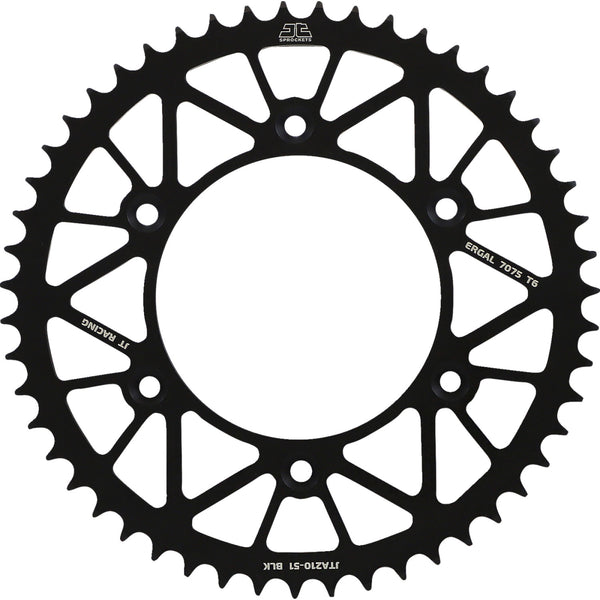 JT Sprockets Rear Sprocket - Honda - Black - 51 Tooth JTA210.51BLK