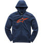 ALPINESTARS Ageless 2 Zip Hoodie - Navy/Red - Medium 1038530527030M