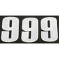 Moose Racing Race Number 9 - White - 6" 80109