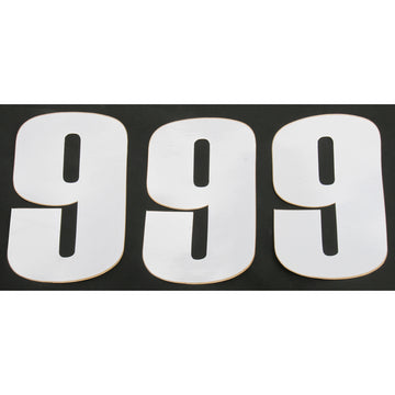 Moose Racing Race Number 9 - White - 6" 80109