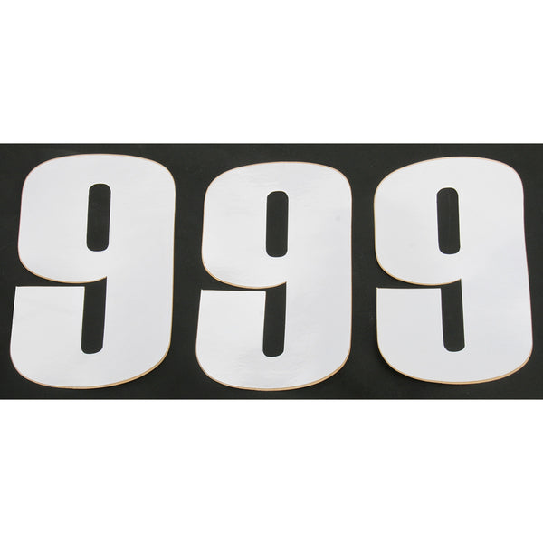 Moose Racing Race Number 9 - White - 6