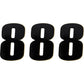 Moose Racing Race Number 8 - Black - 4.5" 80018