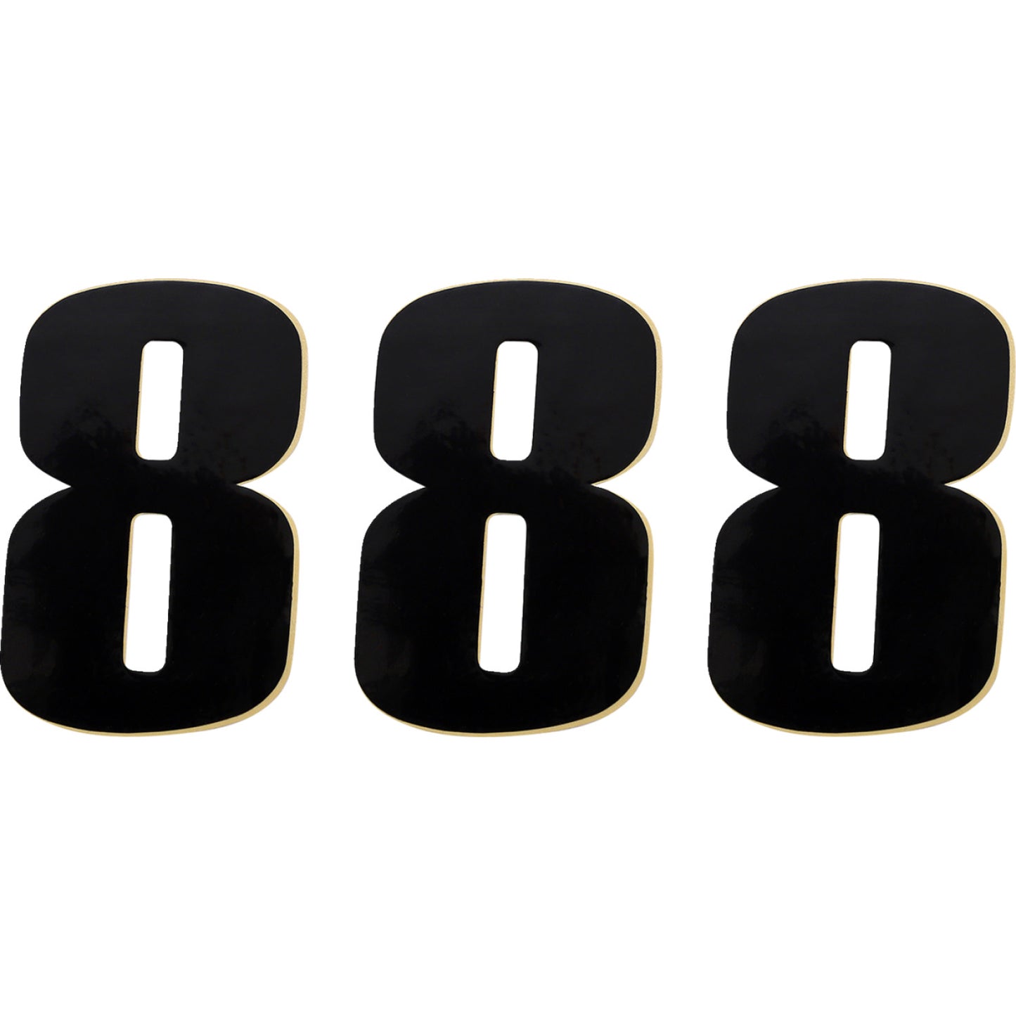 Moose Racing Race Number 8 - Black - 4.5" 80018