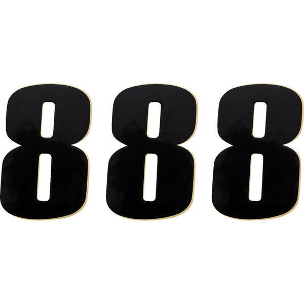 Moose Racing Race Number 8 - Black - 4.5