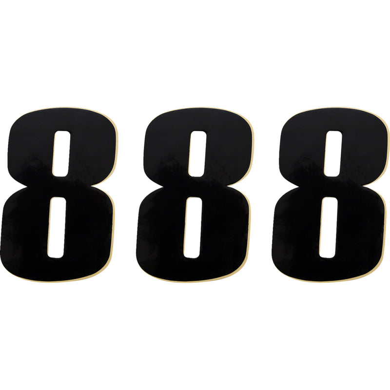 Moose Racing Race Number 8 - Black - 4.5" 80018