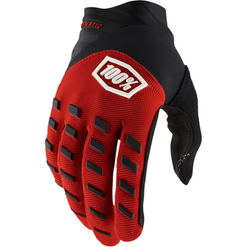 100% Airmatic Gloves Red/Black - Medium by 100%