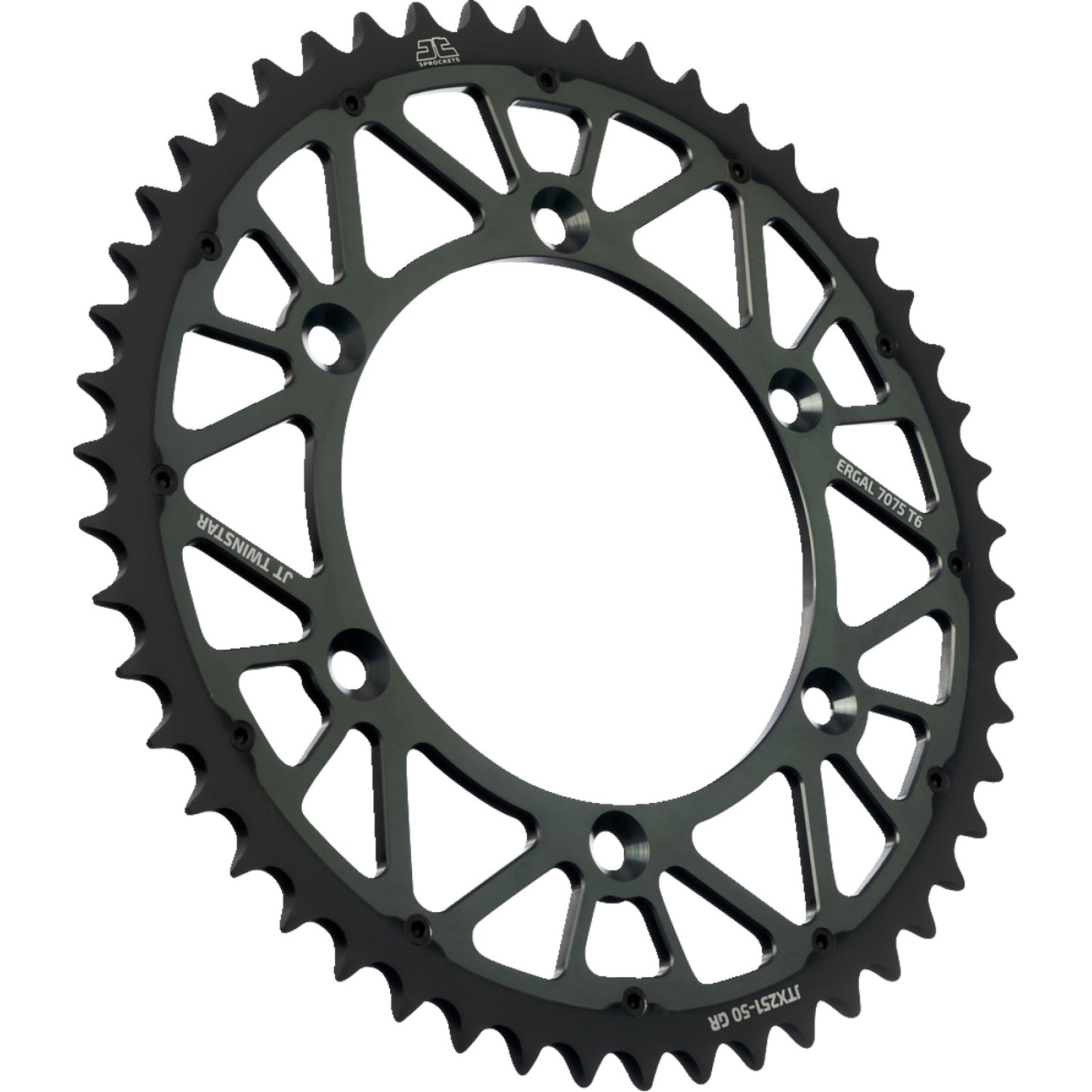 JT SPROCKETS Steel Rear Sprocket - Graphite - 50 Tooth JTX251.50GR by JT Rear Sprockets   Steel Type