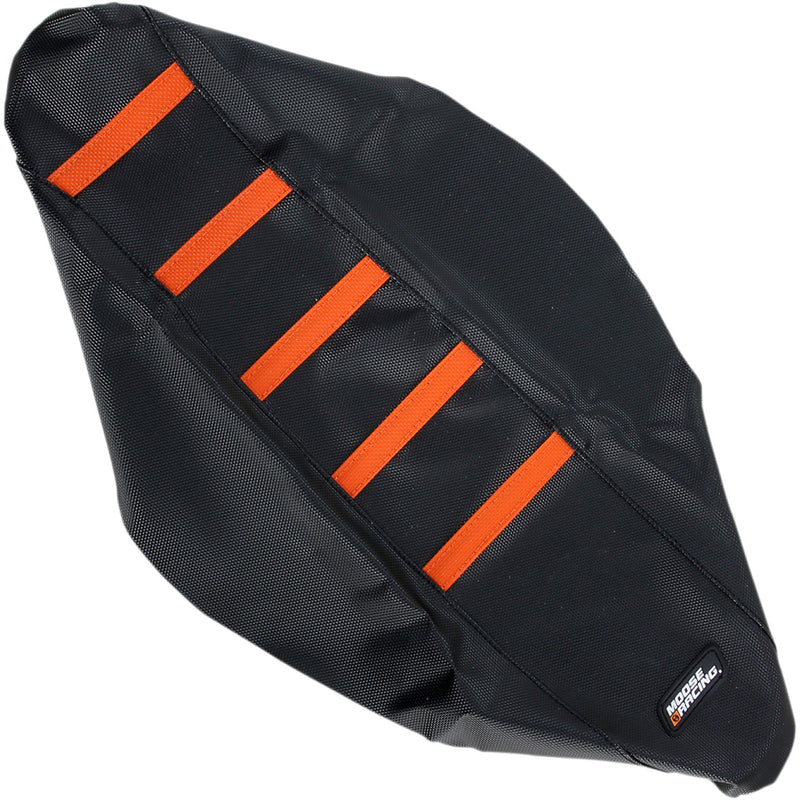 Moose Racing Ribbed Seat Cover - Black Cover/Orange Ribs - KTM KTM15011-336RT